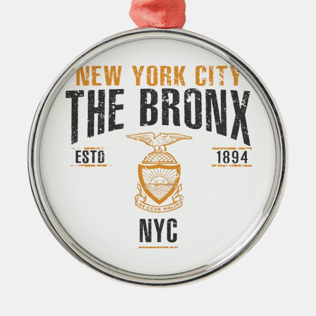 Bronx Ornament Aus Metall (Vorne)