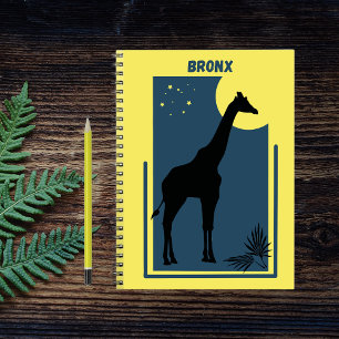 Bronx Zoo New York Vintage Giraffe Notizblock