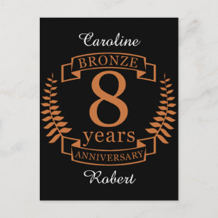 Bronze 8. Hochzeitstag 8 Jahre Postkarte