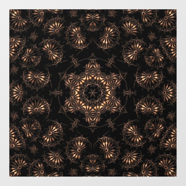 Bronze Age Mandala Fensteraufkleber (Blatt)