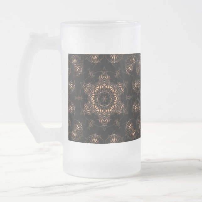 Bronze Age Mandala Mattglas Bierglas (Links)