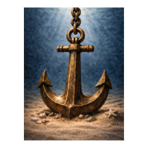 Bronze-Anker unter Wasser Ozean