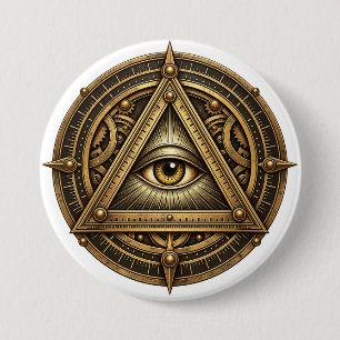 Bronze Astrolabe Auge Button