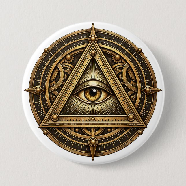 Bronze Astrolabe Auge Button (Vorderseite)