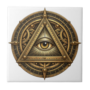 Bronze Astrolabenauge Fliese