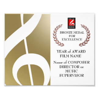 Bronze-Award-Zertifikat Fotodruck