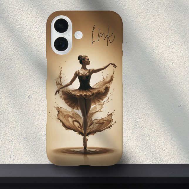 Bronze Ballerina Splash Custom Initialen Ballett Case-Mate iPhone Hülle (Von Creator hochgeladen)