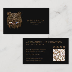 Bronze Bear Professional Friseursalon QR-Code Visitenkarte