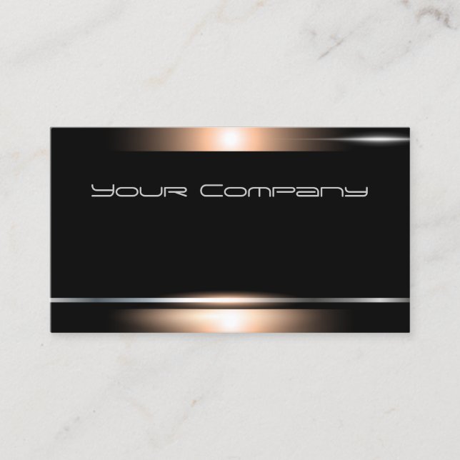 Bronze Black Beruflich Business Card markieren Visitenkarte (Vorderseite)