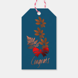 Bronze Blume Glückwunsch Geschenktag Geschenkanhänger