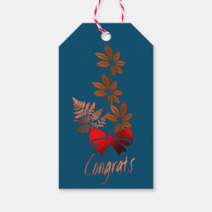 Bronze Blume Glückwunsch Geschenktag Geschenkanhänger