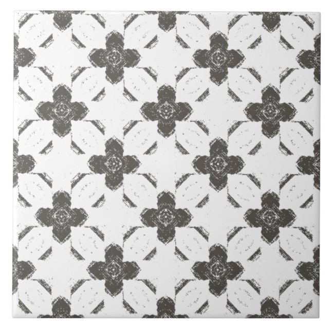 Bronze-Blume-Keramik Fliese (Vorderseite)