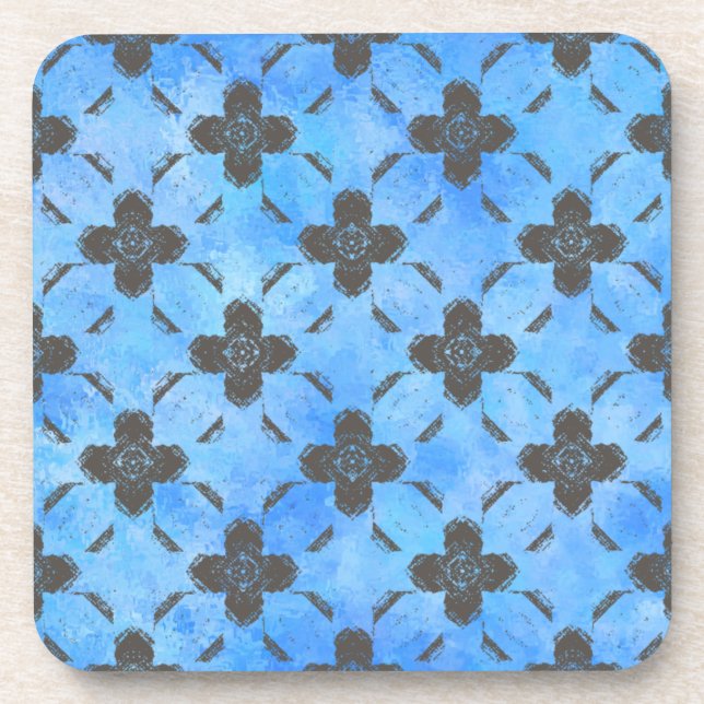 Bronze-Blume Kunststoff-Untersetzer Getränkeuntersetzer (Vorderseite)