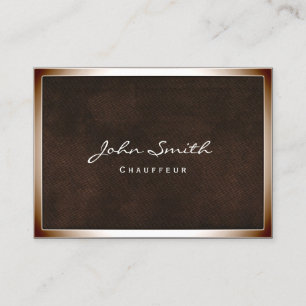Bronze Border Chauffeur Chubby Business Card Visitenkarte