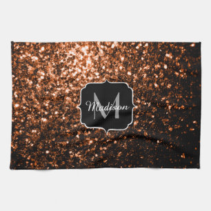 Bronze braun kupferfarbene falsche Glitter funkeln Handtuch