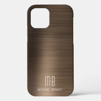 Bronze-Braun-Metall-Monogramm Case-Mate iPhone-Hül