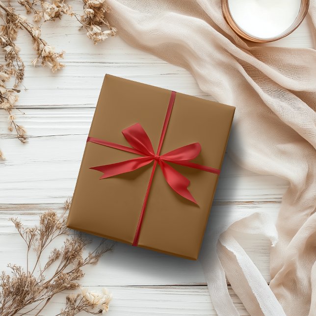 Bronze Brown Solid Color | Classic | elegant Geschenkpapier (Von Creator hochgeladen)