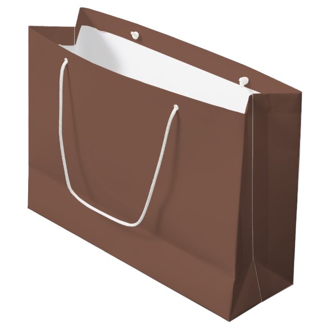 Bronze Brown Solid Color Große Geschenktüte (Vorderseite Schrägansicht)
