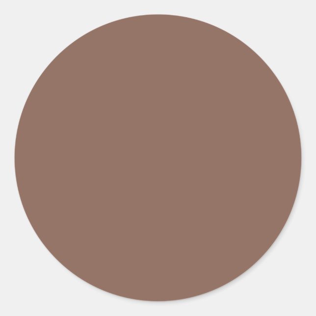 Bronze Brown Solid Color Runder Aufkleber (Vorderseite)