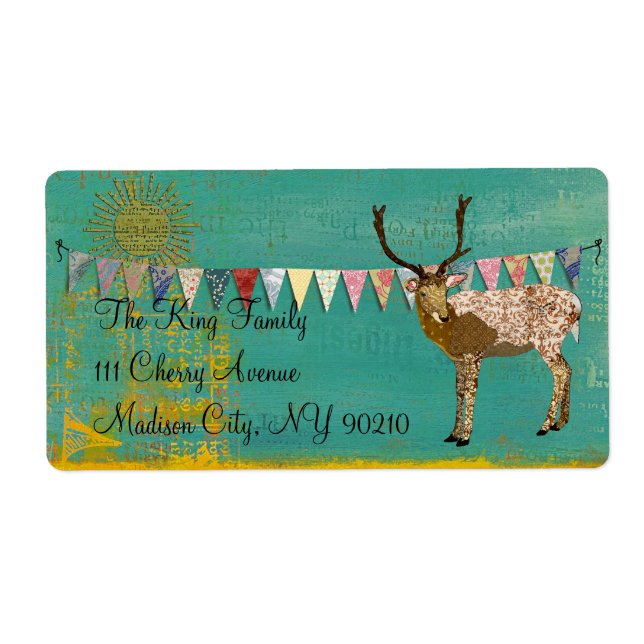 Bronze Buck Sunshine Aquamarin Label (Vorne)