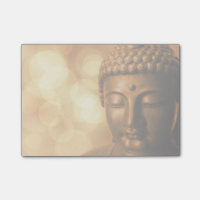 Bronze-Buddha-Statue mit Golden Bokeh-Hintergrund