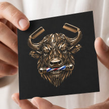 Bronze Büffel Rasierer Friseursalon-Logo Friseur