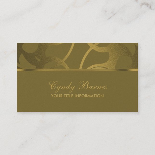 Bronze Contemporary Business Card Visitenkarte (Vorderseite)
