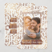 Bronze Copper Foil Moderne Verlobung Dusche Foto