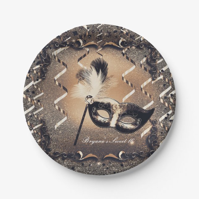 Bronze & Creme Masquerade MASSE - Museo d'arte del Pappteller (Vorderseite)