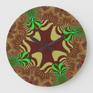 Bronze Cross Große Wanduhr