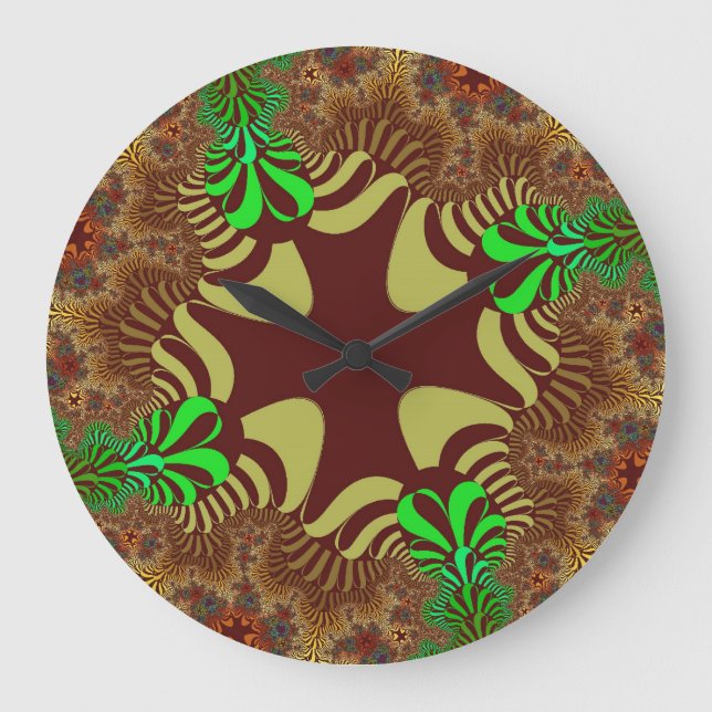 Bronze Cross Große Wanduhr (Vorderseite)