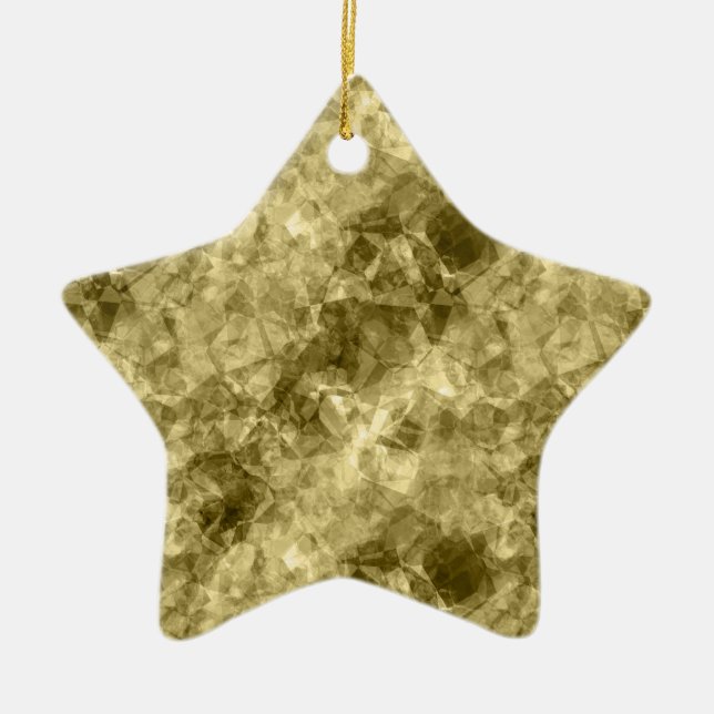 Bronze Crumpled Textur Keramik Ornament (Vorne)