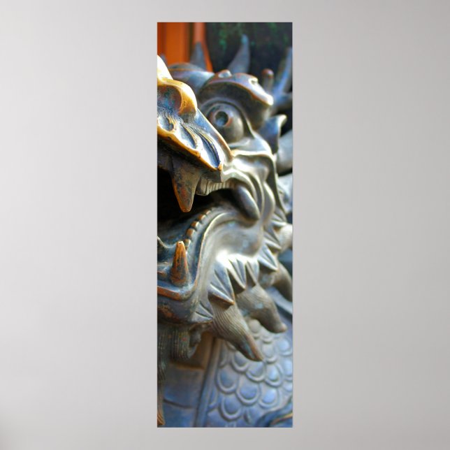 Bronze Dragon - Shanghai, China Poster 12x36 (Vorne)