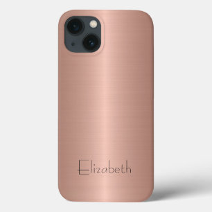 Bronze-Edelstahlmetall iPhone 13 Hülle