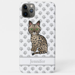 Bronze Egyptian Mau Niedlicher Cartoon Katze & Nam Case-Mate iPhone Hülle
