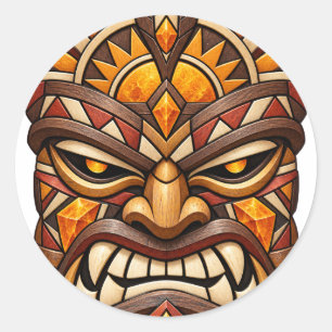 Bronze-Ember-Maske-Aufkleber Runder Aufkleber