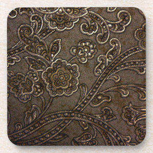 Bronze-Floral-Relief Untersetzer