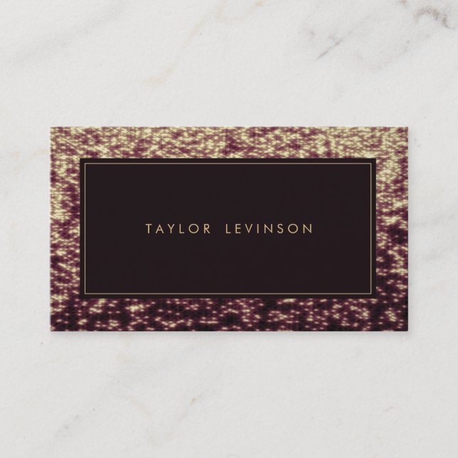 Bronze Glimmer Hair Salon Stylist Business Cards Visitenkarte (Vorderseite)