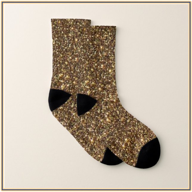 Bronze-Glitzer Socken (https://www.zazzle.com/store/capricepetit)