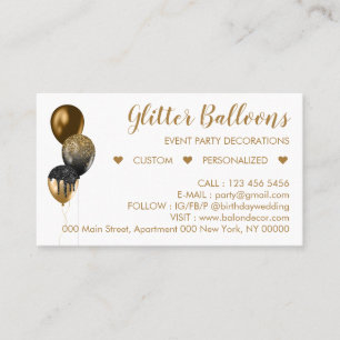 Bronze-Gold-Eventplaner-Partyballon Telefonnummerkarte