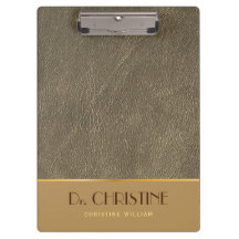 Bronze Gold Leather Brown Individuelle Name Elegan