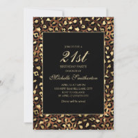 Bronze-Gold-Leopard 21. Geburtstags-Party