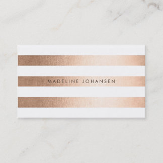 Bronze Gold Strips Hair Stylist Business Cards Visitenkarte