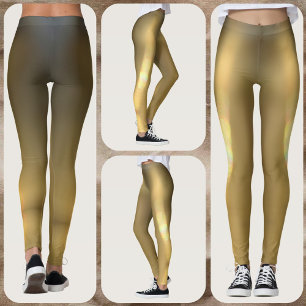 Bronze Golden Zinn Glühend Schick Glamour Gold Leggings