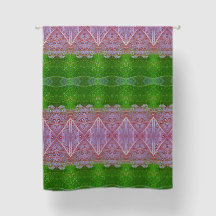 Bronze & Green Blätter Ikat zu