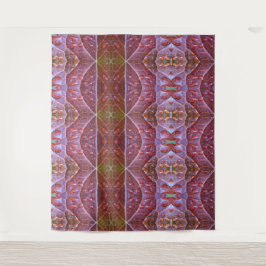 Bronze & Green Leaf Ikat 19 Wandteppich