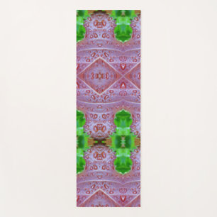 Bronze & Green Leaf Ikat Pouf auch Yogamatte