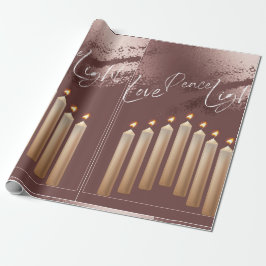 BRONZE HANUKKAH THEMA WRAPPING PAPIER GESCHENKPAPIER