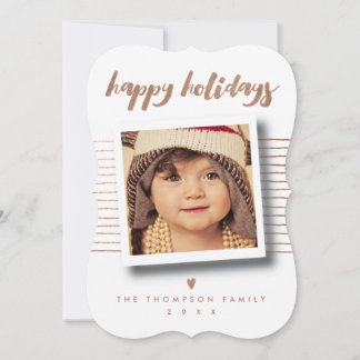 Bronze Happy Holidays Skript Weihnachtsgeschenk Fo Feiertagskarte
