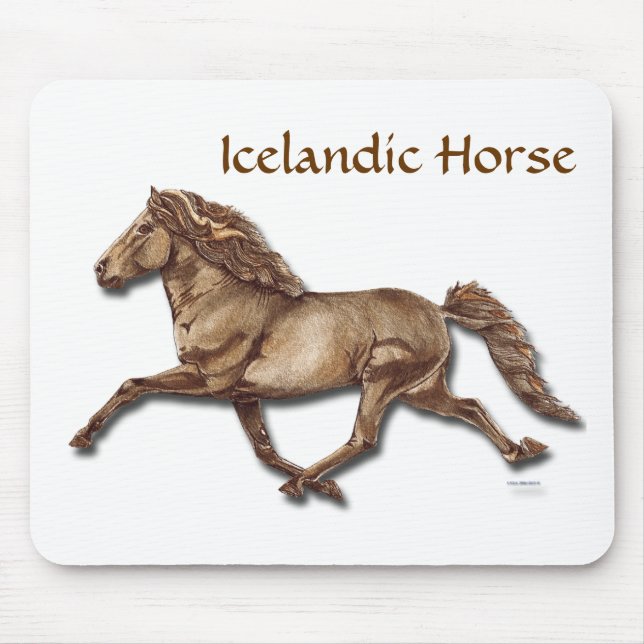 Bronze Islandpferd Mousepad (Vorne)